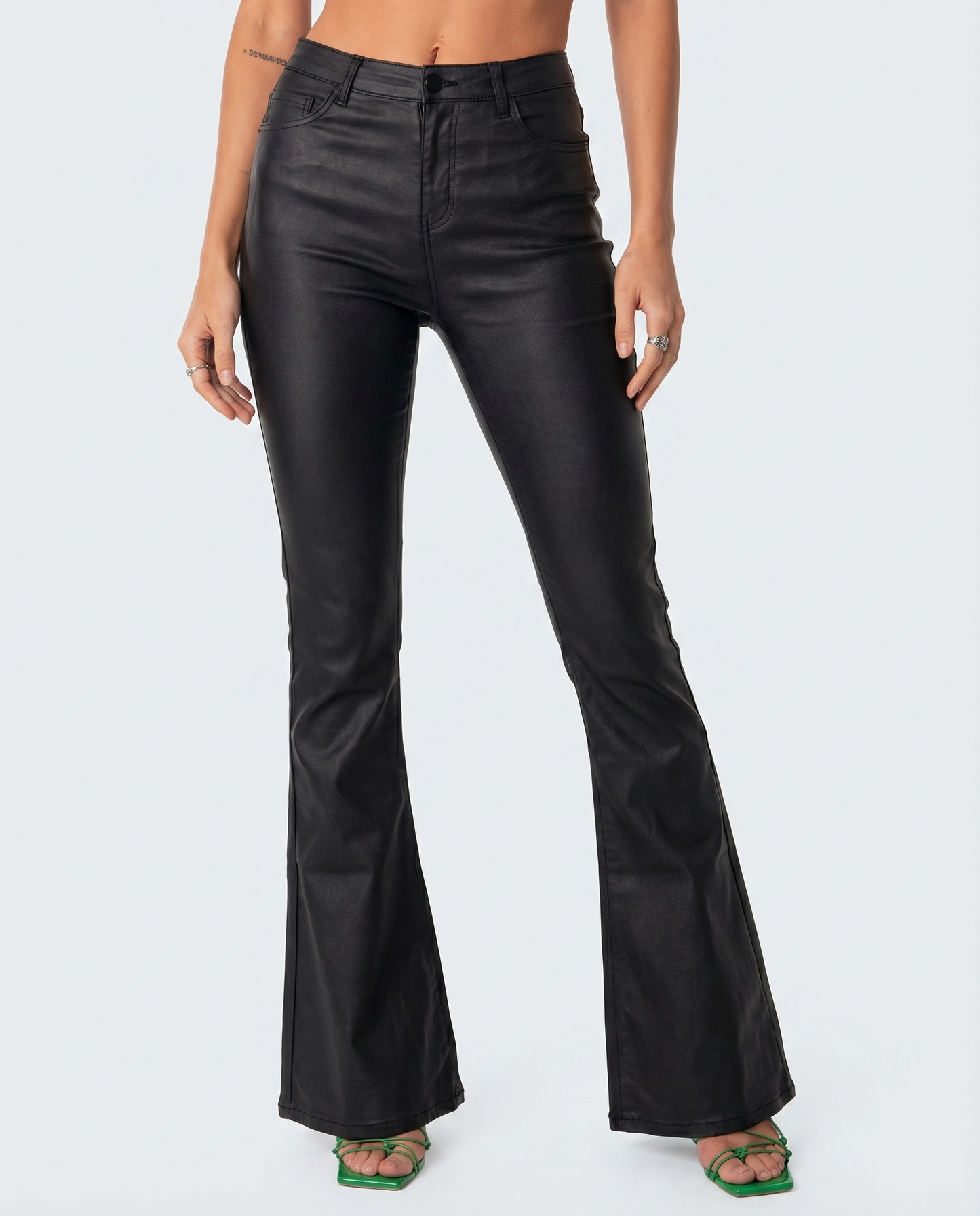 Leather Flare Pants